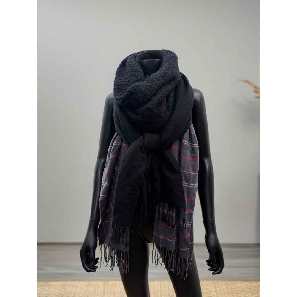 Bundle 3‎ Scarves Pashmina Lands' End Plaid Bass Knit Winter Accessories